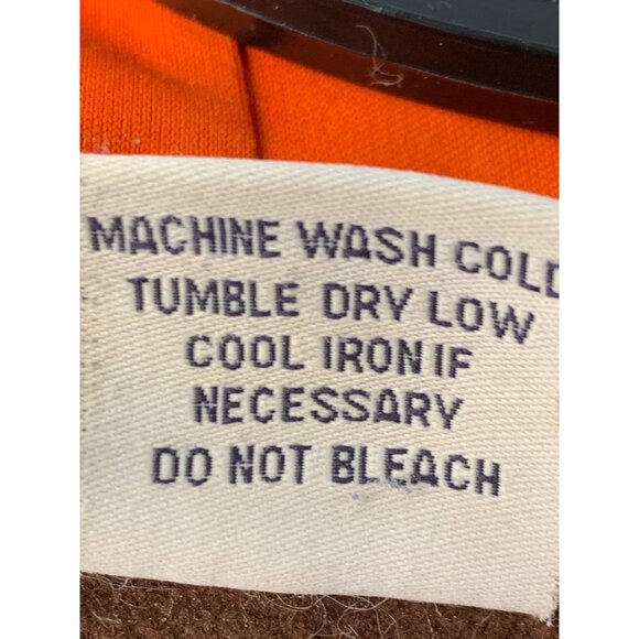 Majestic Cleveland Browns 4XL Hoodie Brown Sewn Letters Pullover Sweatshirt EUC - Picture 3 of 7